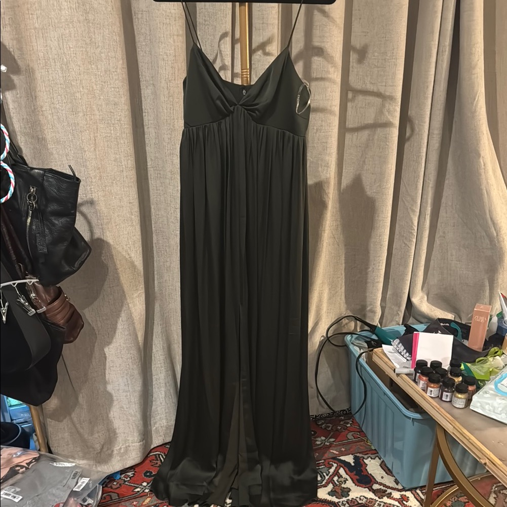 Sachin + Babi Deep Green Gown